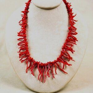 Natural Mediterranean Branch Coral Necklace